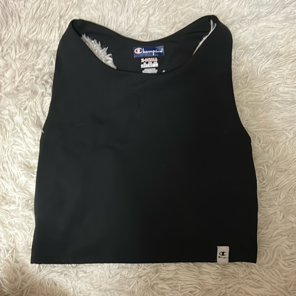 Champion Black Sleeveless Crop Tank Top